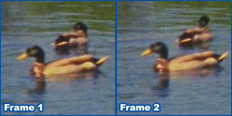 Non-interlaced frame by frame video image